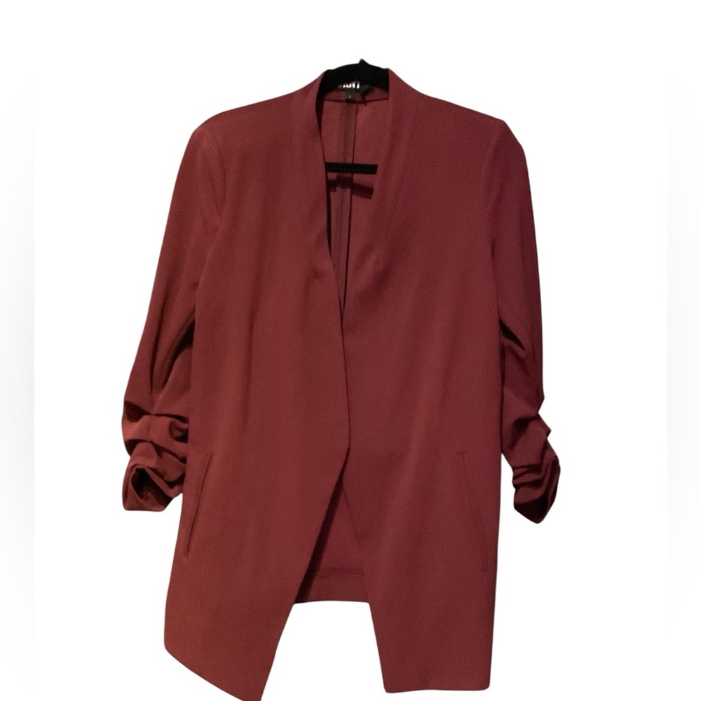 DKNY Women's Blazer in Deep Burgundy